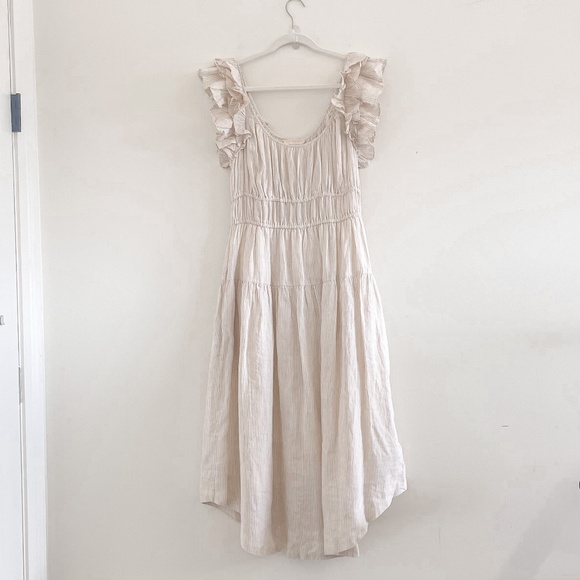 Ulla Johnson Rissa Dress in Sand 10 - Picture 6 of 16